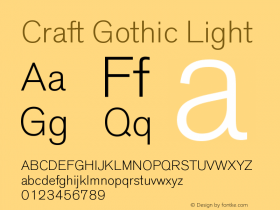 CraftGothic-Light Version 1.070 | w-rip DC20161110图片样张