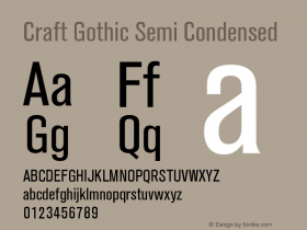 CraftGothic-SemiCondensed Version 1.070 | w-rip DC20161110图片样张