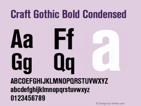 CraftGothic-BoldCondensed Version 1.070 | w-rip DC20161110图片样张