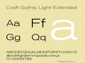 CraftGothic-LightExtended Version 1.070 | w-rip DC20161110图片样张