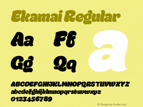 Ekamai Version 1.000 Font Sample