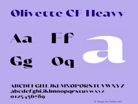 OlivetteCF-Heavy Version 1.000 Font Sample