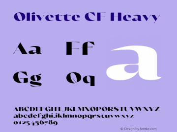 OlivetteCF-Heavy Version 1.000图片样张