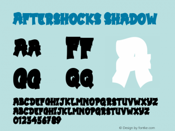 Aftershocks Shadow Version 1.00;June 2, 2020;FontCreator 13.0.0.2613 64-bit Font Sample