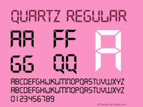 Quartz Version 1.000 Font Sample