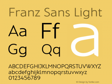 FranzSans-Light Version 1.001 | wf-rip DC20160225 Font Sample