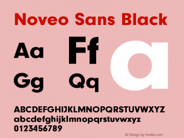 NoveoSans-Black Version 1.070 Font Sample