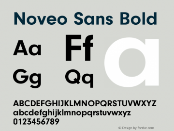 NoveoSans-Bold Version 1.070 Font Sample