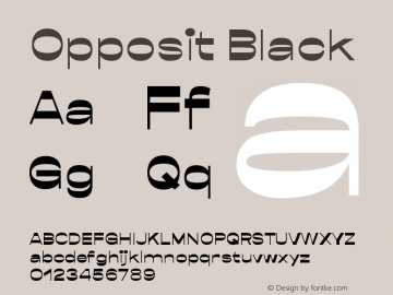 Opposit-Black Version 1.000 | wf-rip DC20170715 Font Sample