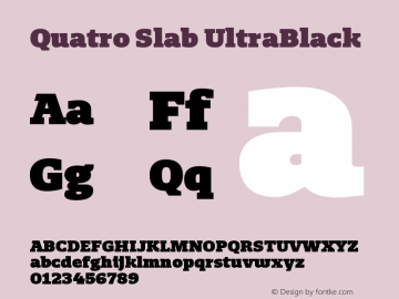 QuatroSlab-UltraBlack Version 1.00 Font Sample