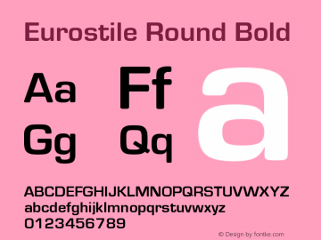 EurostileRound-Bold Version 1.000;PS 1.00;hotconv 1.0.57;makeotf.lib2.0.21895 Font Sample