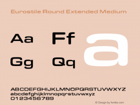 EurostileRoundExtended-Medium Version 1.000;PS 1.00;hotconv 1.0.57;makeotf.lib2.0.21895 Font Sample