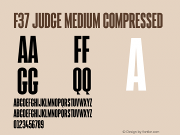 F37Judge-MediumCompressed Version 1.000 | wf-rip DC20190330 Font Sample