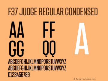 F37Judge-RegularCondensed Version 1.000 | wf-rip DC20190330图片样张