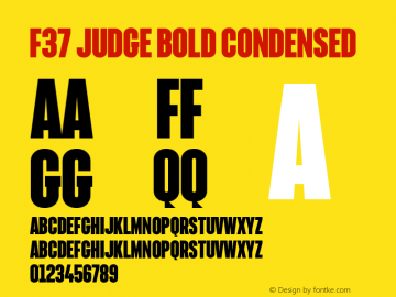 F37Judge-BoldCondensed Version 1.000 | wf-rip DC20190330图片样张