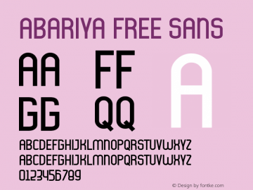 Abariya Free Sans Version 1.008;Fontself Maker 3.5.1图片样张