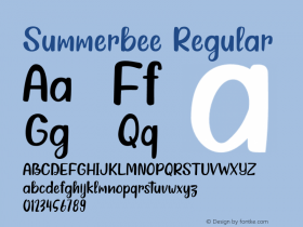 Summerbee Version 1.016;Fontself Maker 3.5.1 Font Sample