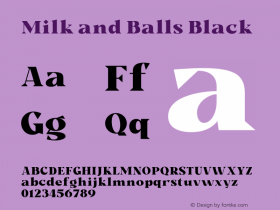 Milk and Balls Black Version 1.000;hotconv 1.0.109;makeotfexe 2.5.65596 Font Sample