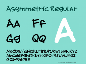 Asymmetric Version 1.0 Font Sample