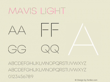 MAVIS Light Version 1.003;Fontself Maker 3.5.1图片样张