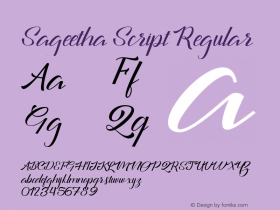 SageethaScript Version 1.000 Font Sample