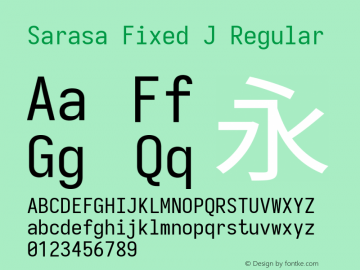 Sarasa Fixed J 图片样张