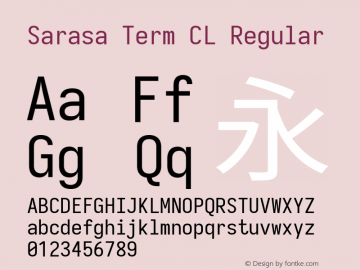 Sarasa Term CL  Font Sample