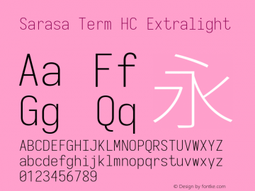 Sarasa Term HC Extralight 图片样张