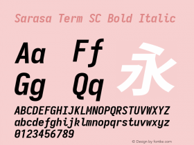 Sarasa Term SC Bold Italic 图片样张