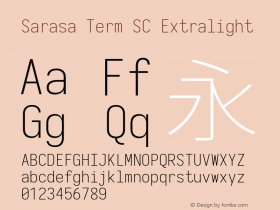 Sarasa Term SC Extralight 图片样张