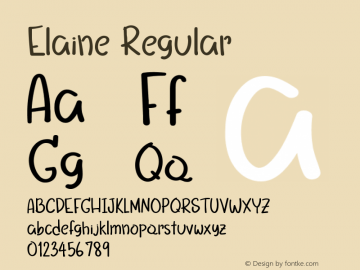 Elaine Version 1.001;Fontself Maker 3.5.1 Font Sample