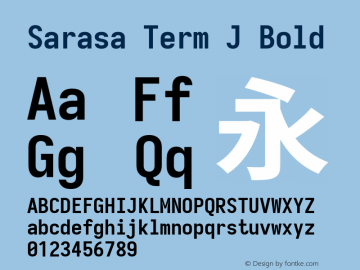 Sarasa Term J Bold  Font Sample
