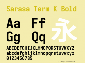 Sarasa Term K Bold Version 0.12.7; ttfautohint (v1.8.3) Font Sample