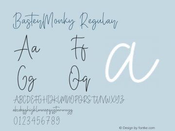 BasterMonky Version Font Sample