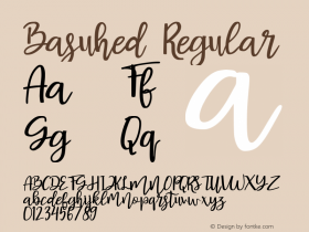 Basuhed Version 1.00;May 20, 2020;FontCreator 12.0.0.2545 64-bit Font Sample