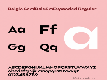 Balgin SemiBold SmExpanded Version 1.000;hotconv 1.0.109;makeotfexe 2.5.65596;com.myfonts.easy.studio-sun.balgin.semi-bold-sm-expanded.wfkit2.version.5uwC Font Sample