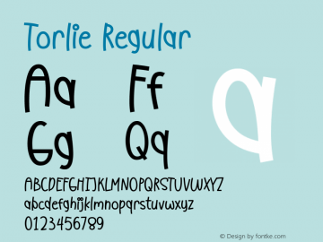 Torlie Version 1.00;May 31, 2020 Font Sample