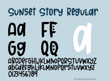 Sunset Story Version 1.00;June 9, 2020;FontCreator 11.5.0.2430 64-bit图片样张