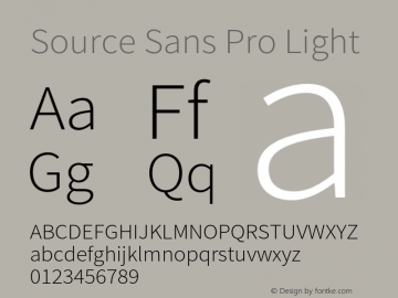 Source Sans Pro Light Version 2.010;PS 2.0;hotconv 1.0.79;makeotf.lib2.5.61930图片样张