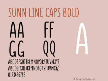 SUNN Line Caps Bold Version 1.10 January 3, 2017 Font Sample