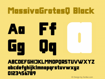 MassivaGrotesQ-Black 1.000 Font Sample