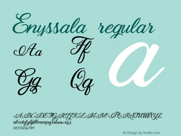 Enyssala 001.001 Font Sample