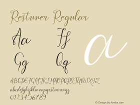 Restuner Version 2.000 Font Sample