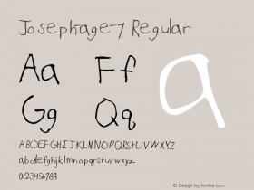 Joseph-age-7 Version 1.00 November 17, 2015, initial release Font Sample