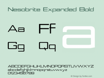 NesobriteEx-Bold Version 1.000图片样张