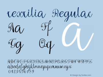 textilia Version 1.000 Font Sample