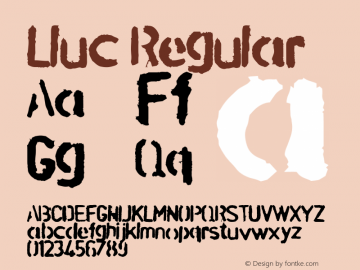 Lluc Version 1.00 2015 Font Sample