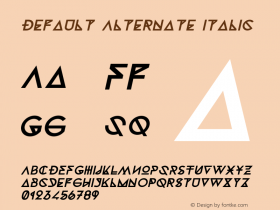 DefaultAlternate-Italic Version 001.000图片样张