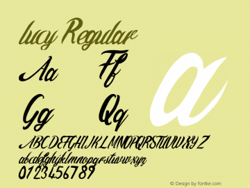 lucy Version 1.00 December 12, 2015, initial release Font Sample