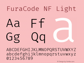 Fura Code Light Nerd Font Complete Windows Compatible Version 1.206图片样张